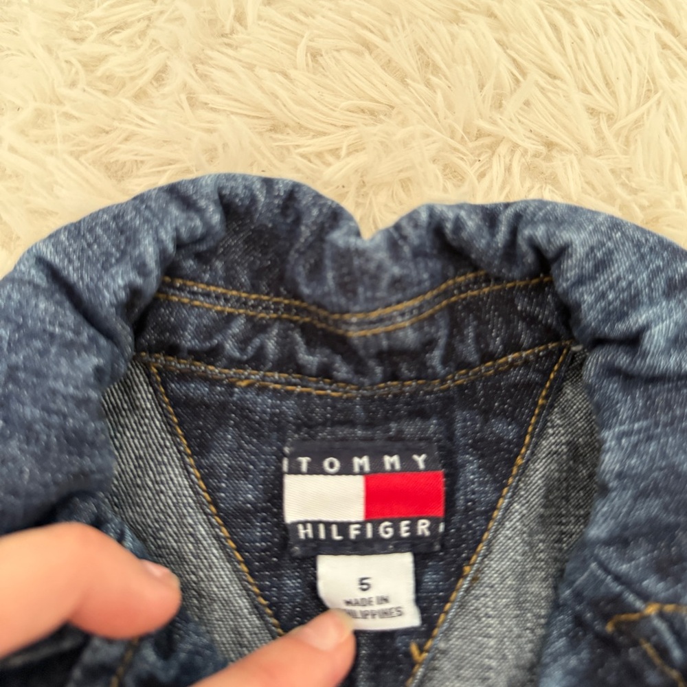 Tommy Hilfiger Girls Denim Shirt Dress Size 5 - Picture 3 of 4